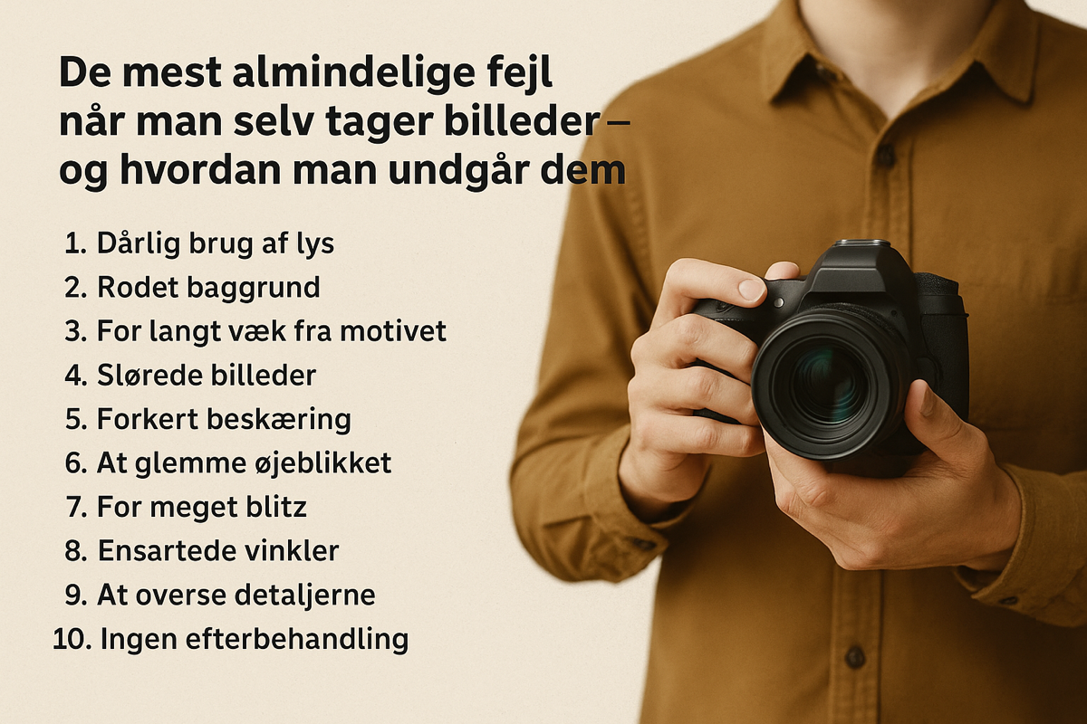 De mest almindelige fejl når man selv tager billeder og hvordan man undgår dem